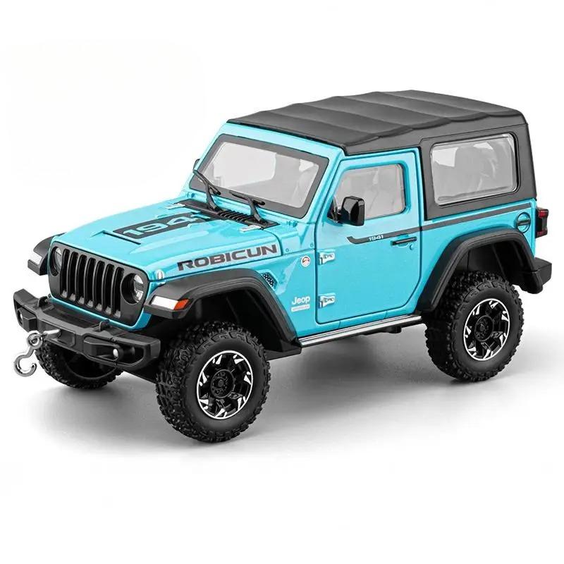 1/24 Jeep Wrangler Rubicon Off Road SUV Alloy Diecast Model Car Premium Home Trendy Toys Display Decorations Birthday Gifts Boy