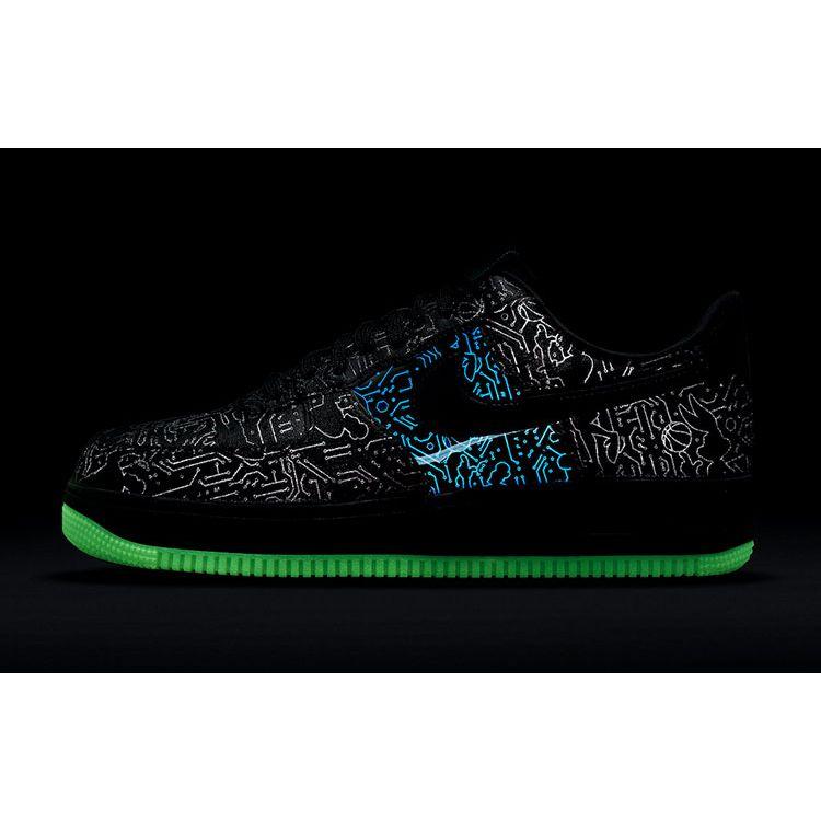 Space Jam x Nike Air Force 1 07 Чип Компьютера Мужские Кроссовки Черный Светло-Голубой-Ярость DH5354-001