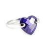 Серебряное кольцо "Любовь" с аметистом