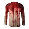 Halloween Print Raglan Sleeve Men's Long Sleeve Top