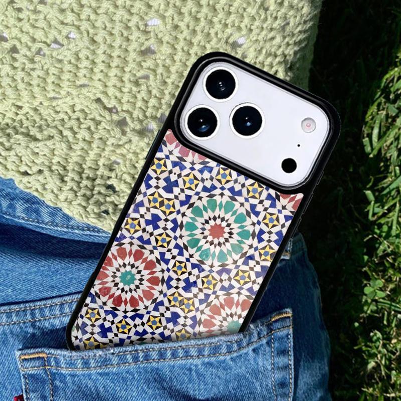 Чехол для мобильного телефона с узором марокканской мозаики Совместим с IPhone 17 16 15 14 13 12 11Pro Max 17 Air cover