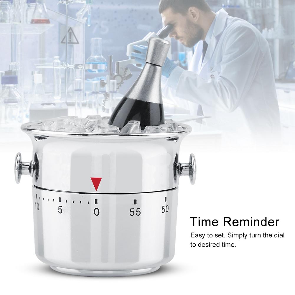  Fdit Stainless Steel 60 Minute Mechanical Kitchen Timer, Wind Up Countdown Timer with Loud Alarm - Bucket Shaped Design for Cooking, ,  , Classr