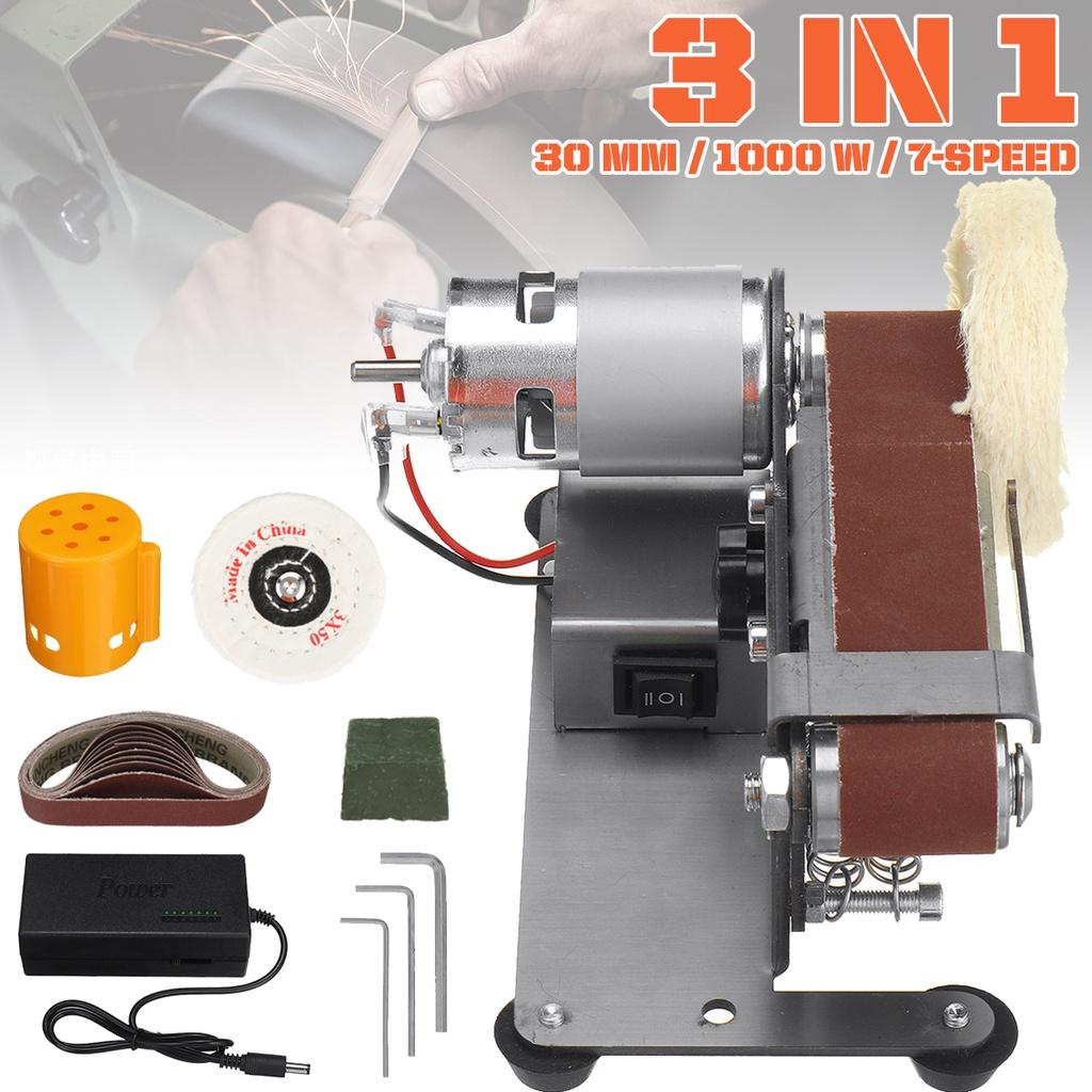 Электрическая ленточная шлифовальная машина 220 В, мини DIY полировально-шлифовальный станок, точилка для кромок, деревообработка, многофункциональная шлифовальная машина «сделай сам»