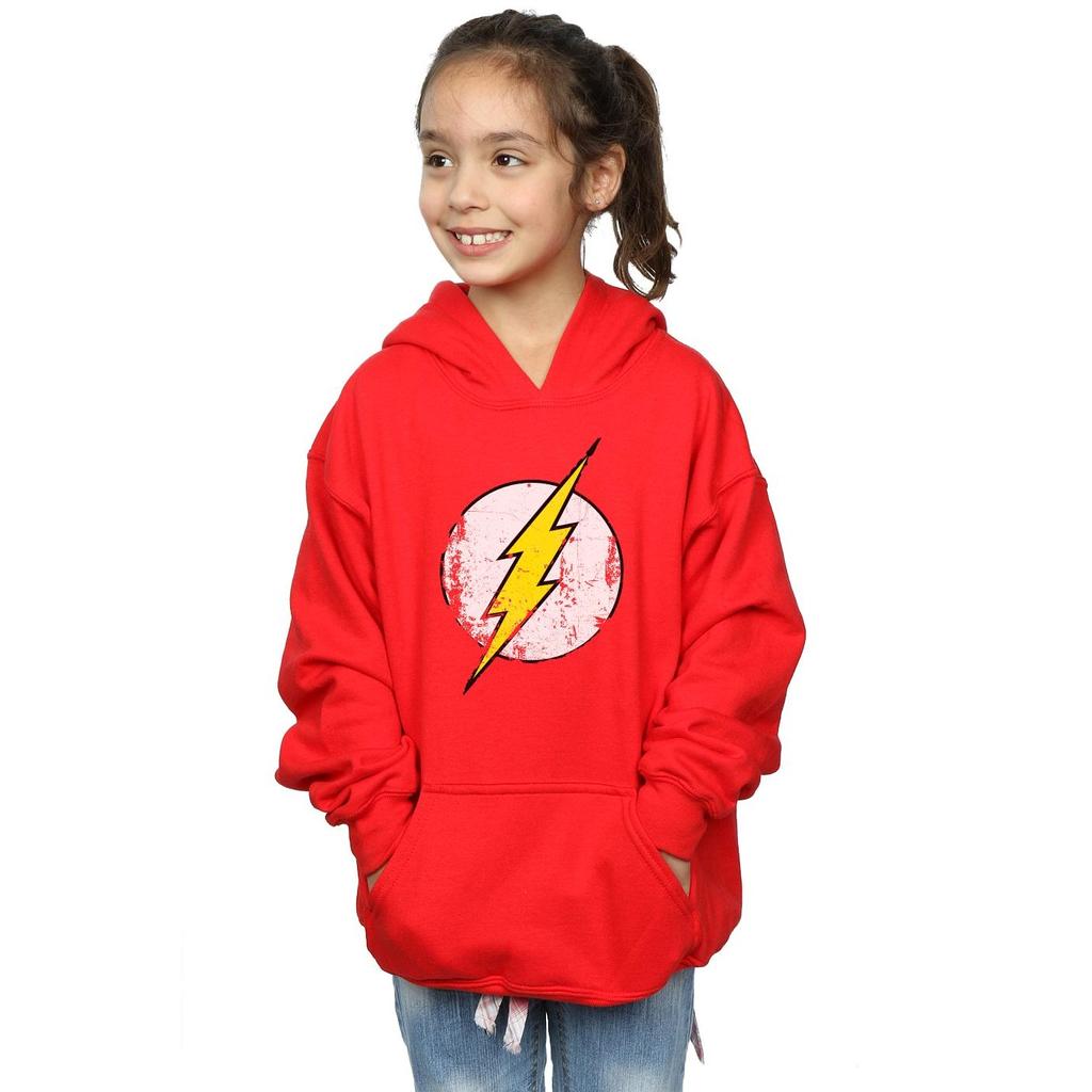 DC Comics Girls Flash Distressed Logo Hoodie