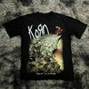 Хлопковая футболка Korn Follow The Leader с принтом, двусторонняя, для метал-группы, мужская и женская, оверсайз, парные футболки
