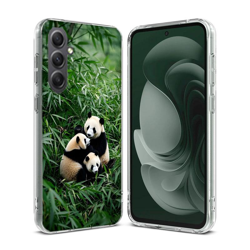 Panda Baby, Giant Panda Family Phone Case for Samsung A16 A26 A36 A56 A17 A37 A57 A07 A06 A02S A03 A04S A05S Galaxy Note 20 10 A