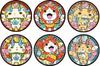 [Yo-kai Watch] Набор резиновых подставок из 6 штук (2 Джибанян, 2 Кома-сан, 2 Комадзиро)