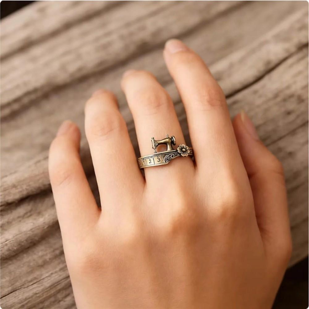 Timeless Tailoring Design Ring Set Alloy Open Cuff Bracelet Sewing Lover's Bracelet  for Women