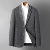 Autumn and Winter Solid Color Wool Woolen, Single West Middle-aged and Young People Business Woolen Casual Suit Jacket