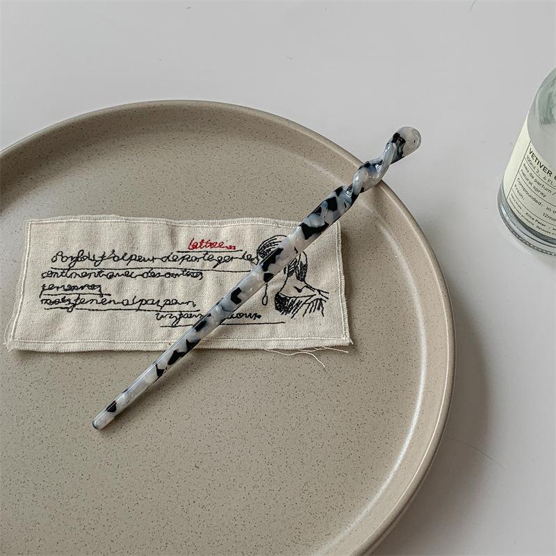 Ацетатная заколка для волос «Русалочка»: Женская современная прическа ципао, простая повседневная прическа в древнем стиле 2022