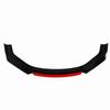 6PCS Front Bumper Lip Separator With Red Front Lip Glossy Black Bumper Lip Diffuser Splitter