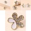 Jewelry Gift For Women Summer 2021 Floral Metal Earrings With Sparkling Detail