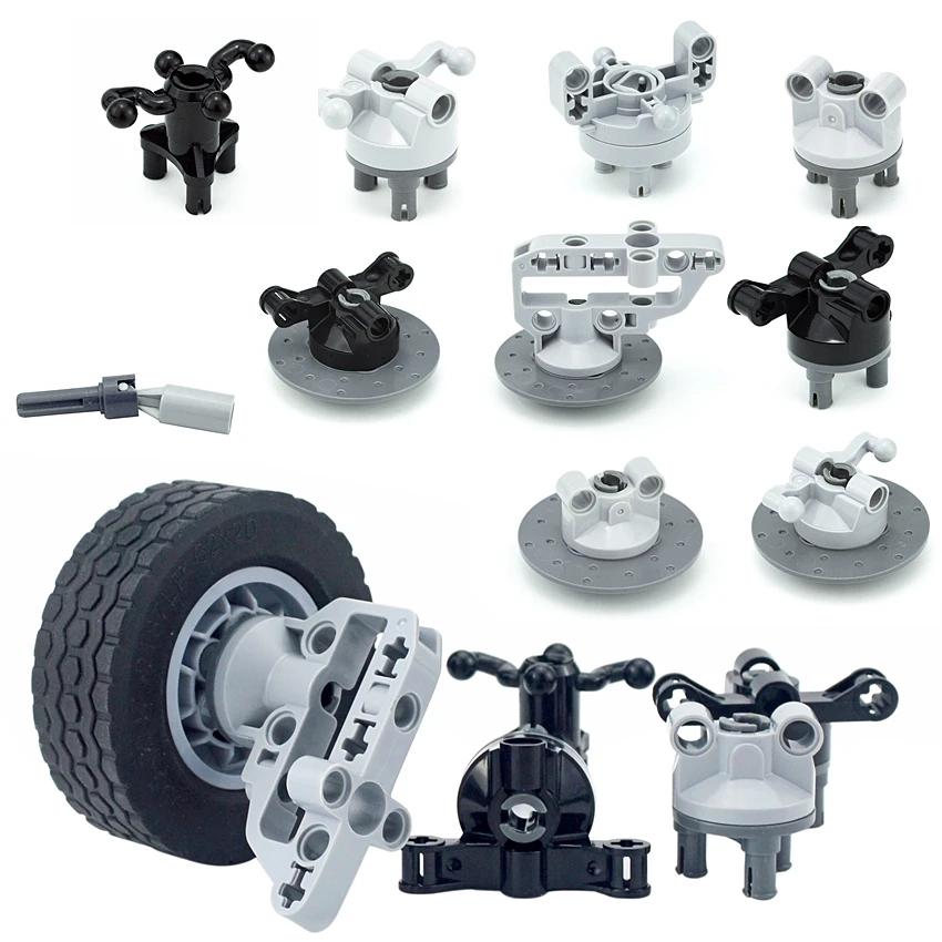 MOC Components Suspension Steering Wheel Hub with Planetary Gear Reduction 46490 Technical DO-IT-YOURSELF Building Blocks Tire Car Drive Bricks
