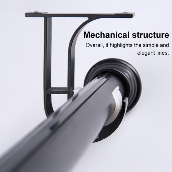 Yousheng 2 шт. Держатель для шторного карниза для карнизов 28 мм Сверхпрочный металлический держатель для шторного карниза Настенное или потолочное крепление Кронштейн для шторного карниза для ванной комнаты, гостиной
