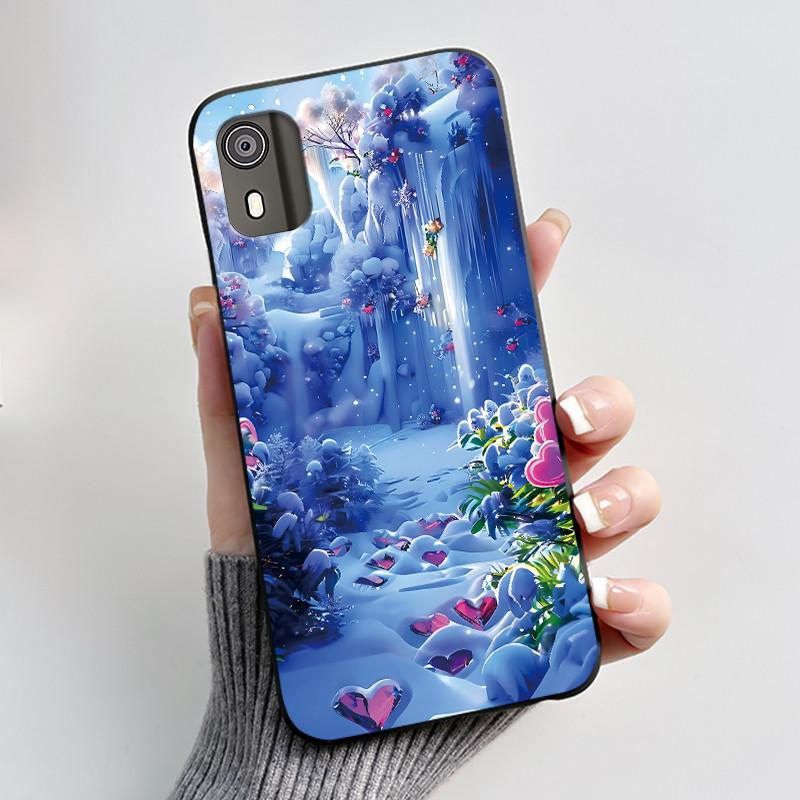 Милый чехол для Nokia C02 (ТА-1522) / C2 2-е издание Чехол Печатный Корпус Защитная Крышка Мягкий Силикон Мультяшный Чехол для Телефона
