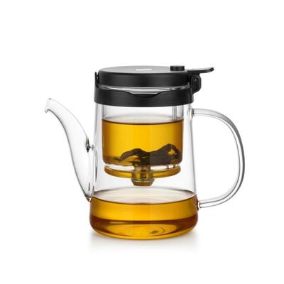 750 мл термостойкий стеклянный чайник с заварочным устройством, набор для приготовления прозрачного чая, рассыпной чай, цветок, чайный сервиз, горшок для воды из боросиликатного стекла