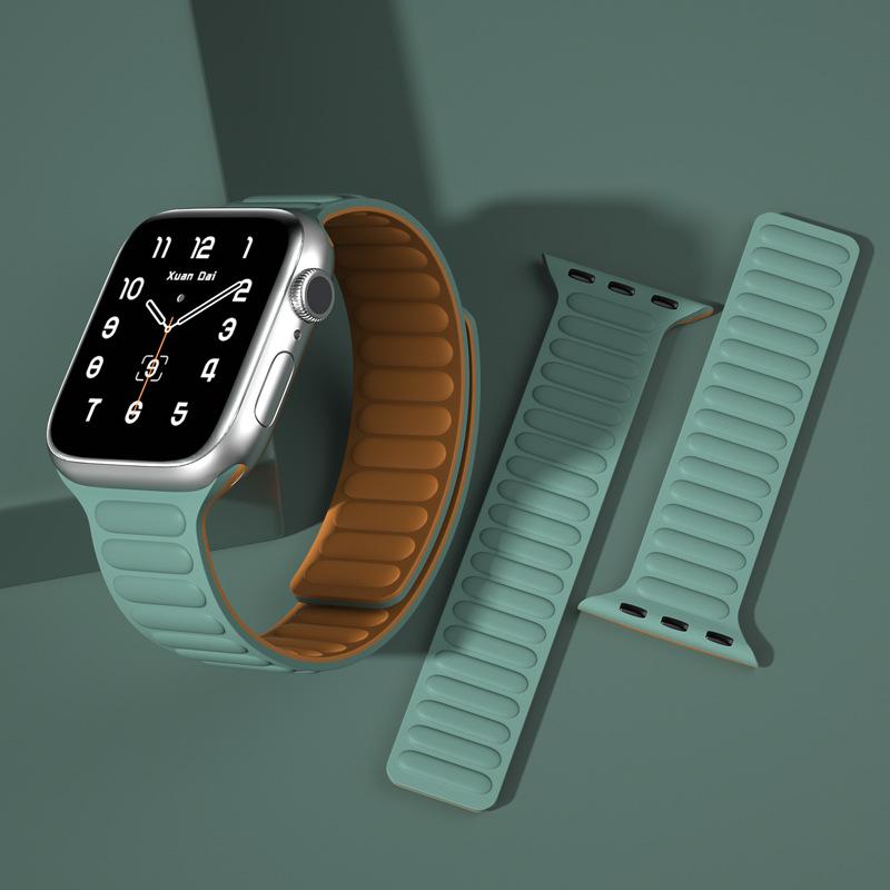 Силиконовая петля Магнитный ремешок для ремешка для часов Apple 49 мм, 45 мм, 41 мм, 44 мм, 40 мм, 42 мм, 38 мм, серия iWatch Ultra 8 7 6 SE 5 4 3 2 1