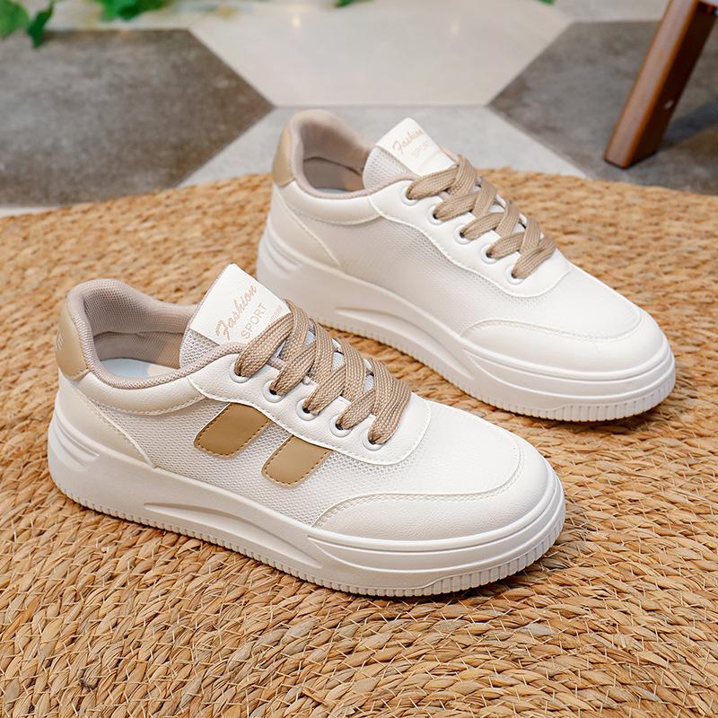 Новые летние дышащие белые туфли для женщин, повседневные туфли с низким берцем, туфли на платформе, женские туфли на платформе