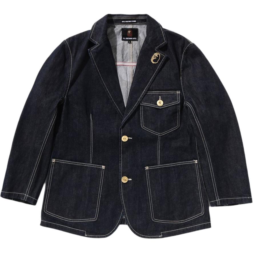 A BATHING APE Denim Jacket Men's Black 7K80-140-310