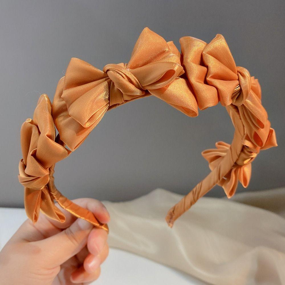Головные уборы Женская повязка на голову Аксессуары для волос Шелковая повязка для волос Аксессуары для волос Бант Повязка для волос Дамы