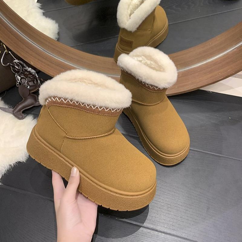 New Fleece Cotton Shoes and Boots for Women, Warm, Short, Anti-slip and Super Soft Snow Boots