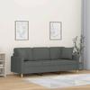 VidaXL 3-seater Sofa with Pillows Dark Grey 180 Cm Fabric 3200918
