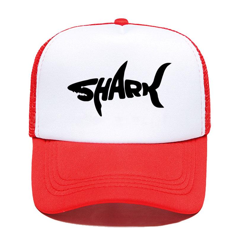 New Shark Print Baseball Cap Funny Casual Unisex Women Parentchild Hats Mesh Visor Outdoor Sun Hat Adjustable Caps