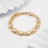 Zircon Bracelet, Versatile Fashion Light Luxury Men's and Women's Gold-plated Crystal Bracelet, Jewelry Silver Jewelry.