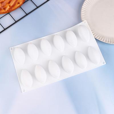 1 шт. 12-гнездная силиконовая форма для торта «Манго» для шоколадного мусса, желе, пудинга, выпечки, десертов, хлеба, посуды для выпечки, инструментов для украшения