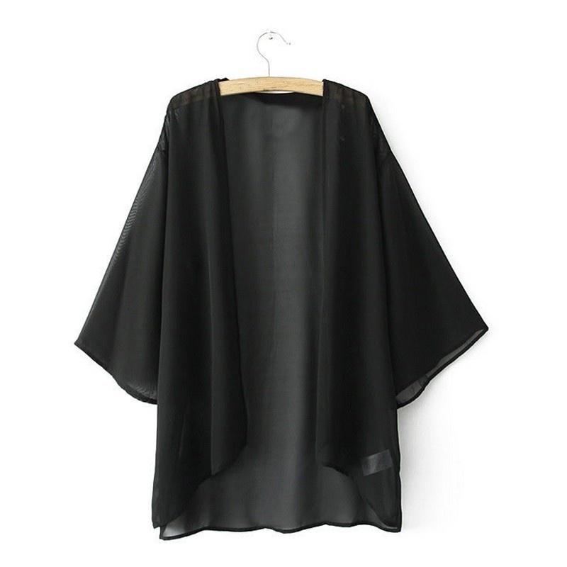 Womens Sexy Chiffon Coat Jacket Cape Shawl Beachwear Hippie Kimono Tops