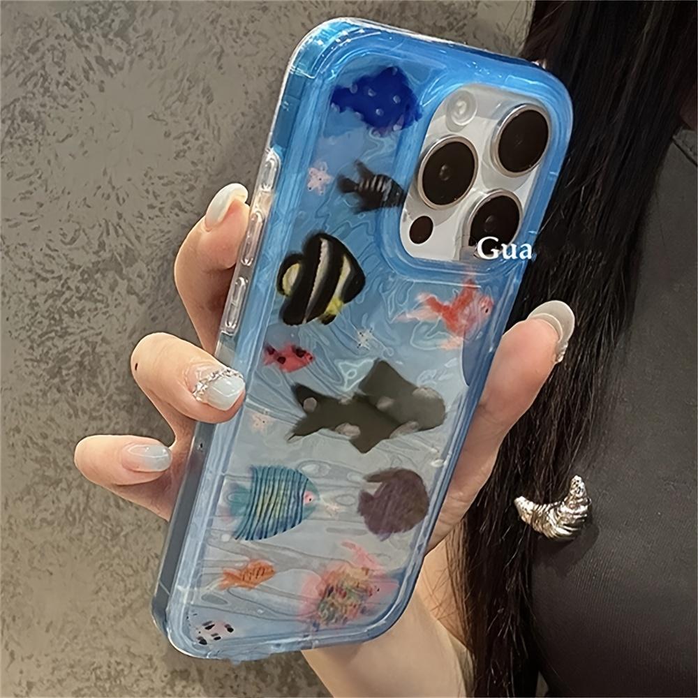 ГОРЯЧИЙ Чехол для телефона HOT Fish's Roaming Paradise для Samsung Galaxy S26 S25 S24 S23 S22 S21 FE Ultra Plus 4G 5G Задняя крышка с текстурой пера