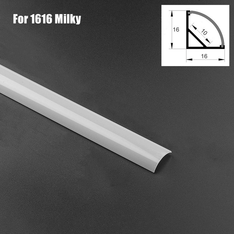 0,5 м светодиодный алюминиевый профиль рассеиватель молочно-белый черный чехол из поликарбоната для U/V/W/Y-образного канала жесткий стержень полоса света замена абажура