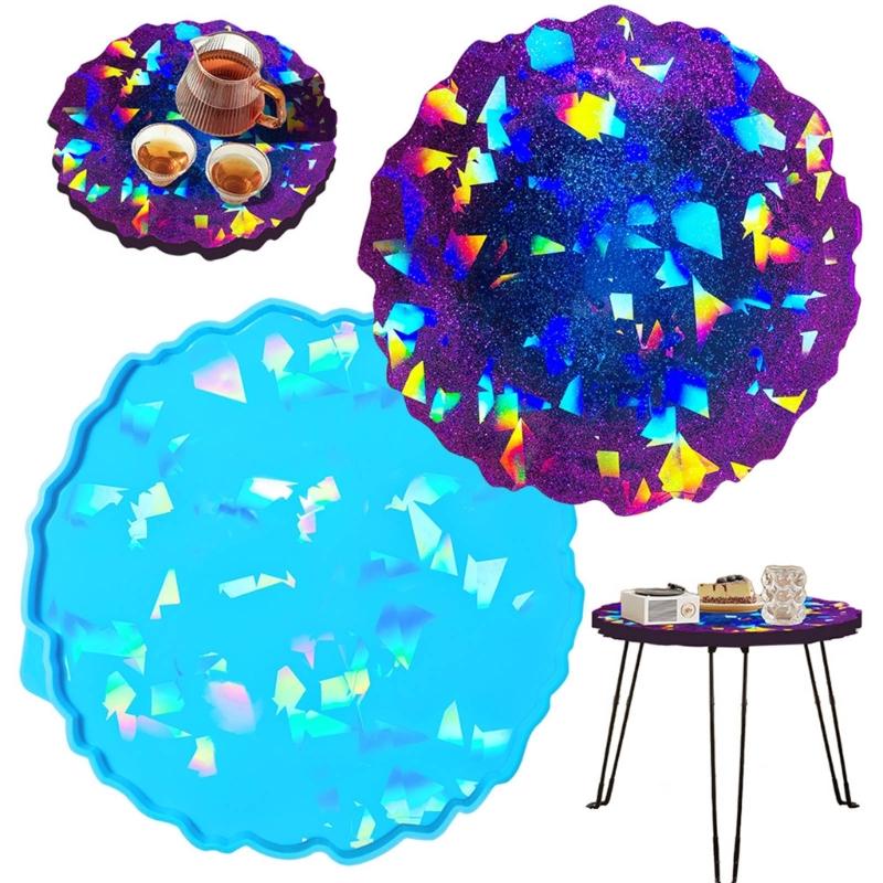 Irregular Shape Tray Molds Earring Jewelry Storage Tray Holographic Resin Mold Plate Dish Container Resin Mold