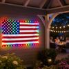 Светодиодный флаг США, 3x5 футов, погодостойкий уличный патриотический флаг с разноцветными светодиодами для украшения на 4 июля, День поминовения, День ветеранов