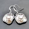 Pearl Earrings Creative Shell Include Smooth Pearl Earrings Silver Color Hook Earring for Women Jewelry