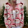 Женский рождественский свитер Милый забавный рождественский свитер Осень и зима Свитер с длинным рукавом вязаный