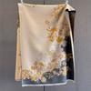 New Splicing Contrasting Plant Flower Jacquard Scarf Women's Autumn and Winter Imitation Cashmere Warm Neck Scarf Shawl