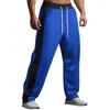 Men's Summer Drawstring Casual Color Block Pants Men's Breathable Sports Trousers