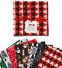 Christmas Theme Print Precut 5-inch Cotton Fabric Quilting Squares Charm Pack DIY Patchwork Sewing