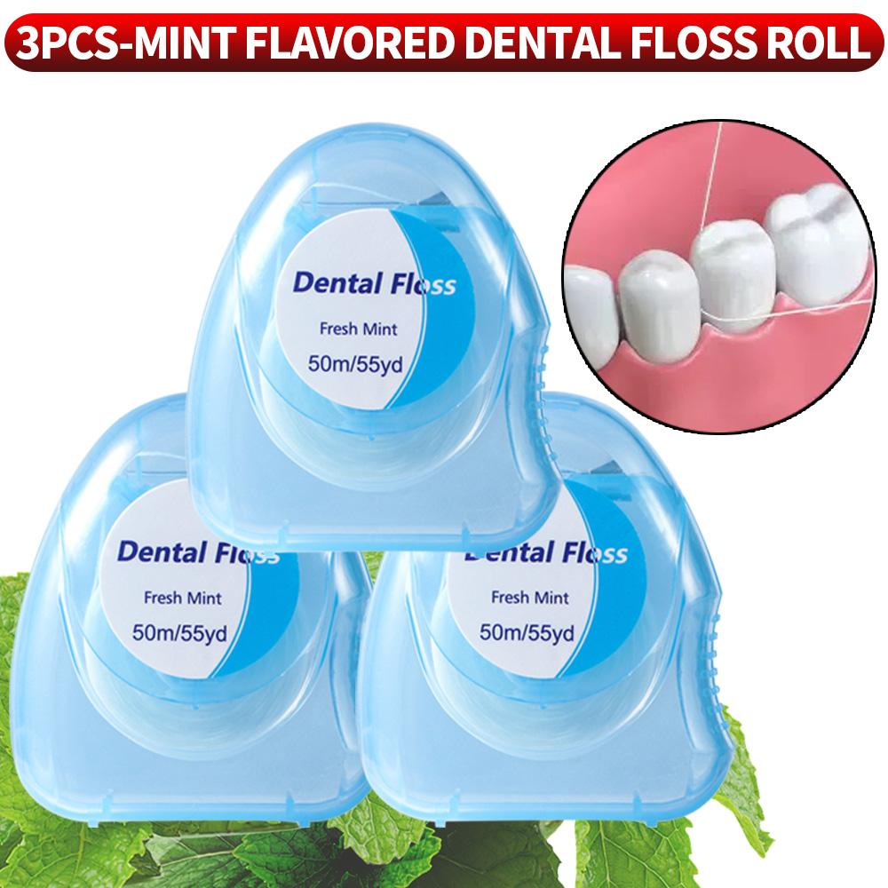 6PCS/3PCS/1PC Peppermint Floss Roll - Cleaning Oral Tools - Floss Stick Adult Home Set - Compact and Convenient