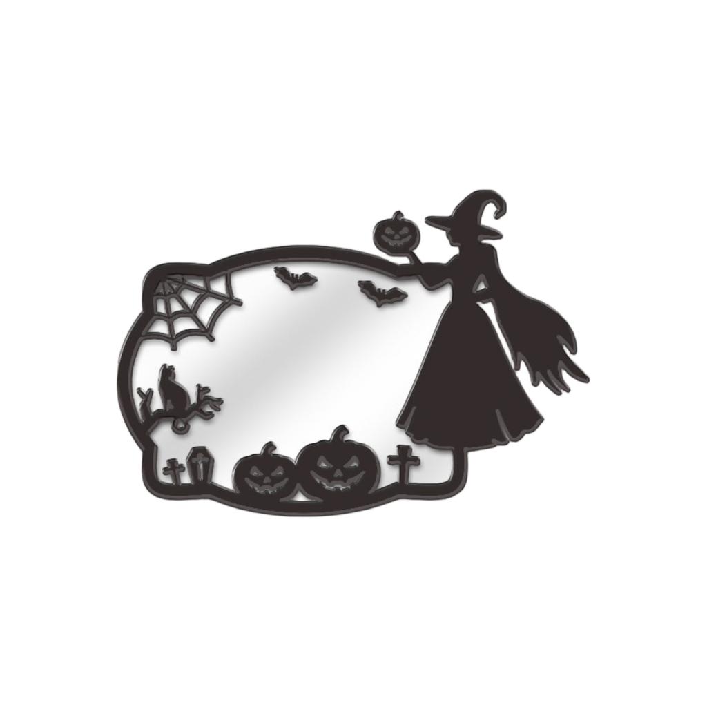 Halloween Classic Animal Costume Wooden With Mirror Stickers Window Decoration Wooden Wall Decoration Gift