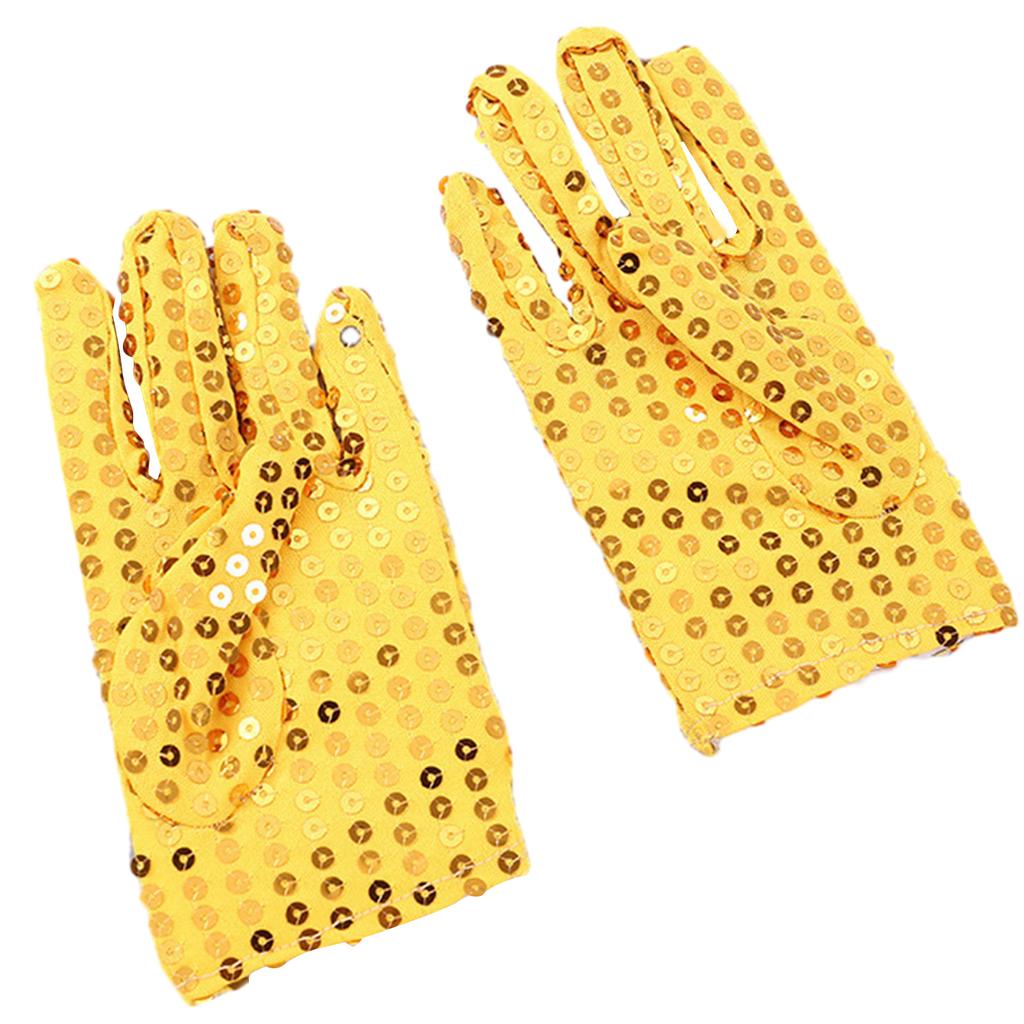 Детские блестящие перчатки с пайетками, легкие перчатки с полными пальцами, перчатки для пения, блестящие перчатки для танцев для рождественской вечеринки