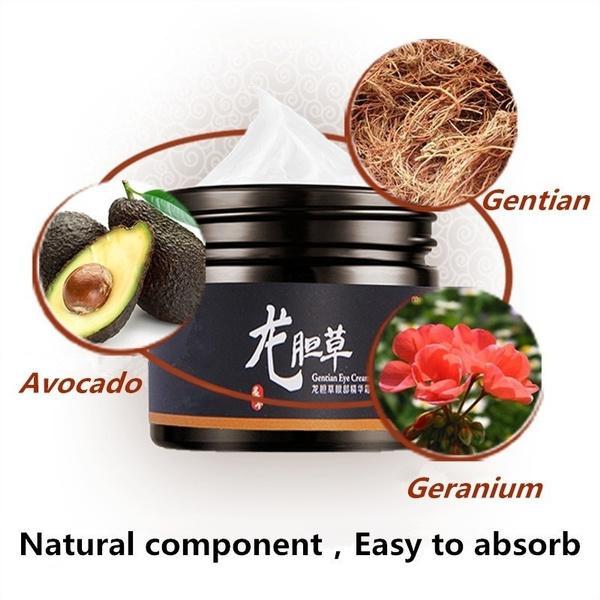 Новейший укрепляющий крем для глаз с горечавкой для удаления темных кругов, мешков под глазами, жировых гранул, укрепляющий крем против морщин, уменьшает появление морщин и тонких линий.