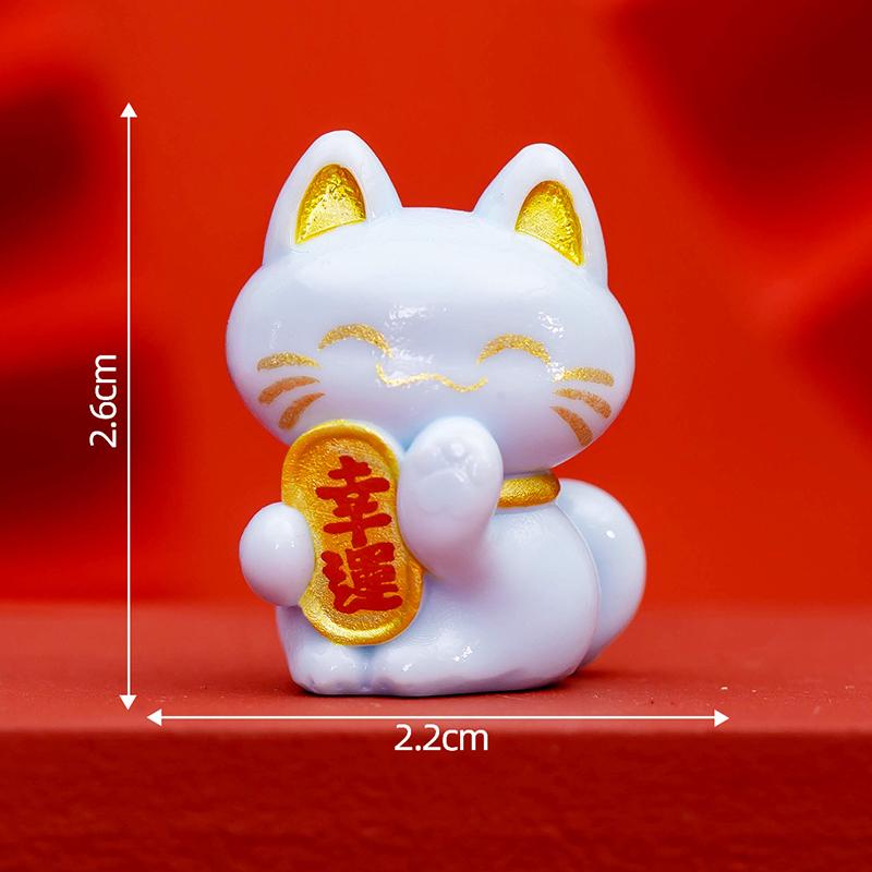 1 шт. милый мультяшный счастливый кот изысканный смоляной орнамент небольшой подарок поделки миниатюрные фигурки для домашнего настольного украшения