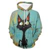 Fashion Men's/Women's Autumn/Winter Hoodie Oil Painting Style Abstract Cartoon Animal Wind Simulation Print Casual Loose Hoodie