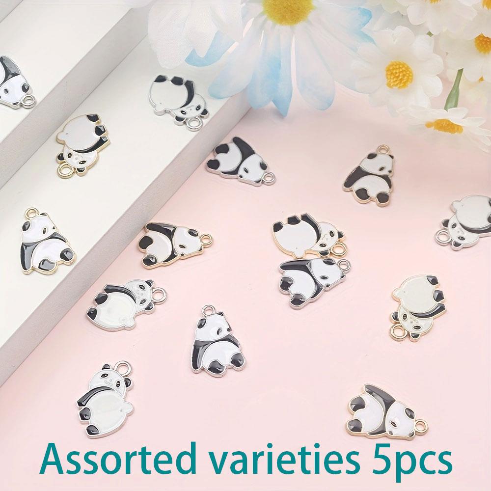 5/10/20 шт. черно-белого цвета, сидячая поза, лежачая поза, подвеска в виде гигантской панды, браслет, ожерелье, серьги, брелок, браслет на лодыжку