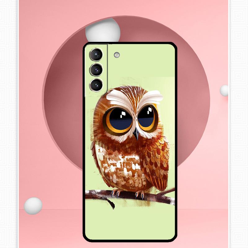 Милый чехол с рисунком совы для Samsung Galaxy S24 S23 Ultra S22 S20 FE S21 FE Note 10 20 S8 S9 S10 Plus
