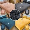 Elastic Mattress Cover Warm Plush Fitted Sheet Velvet Bed Cover Winter Warm Bed Cover Mattress Protector Milk Velvet Sheet