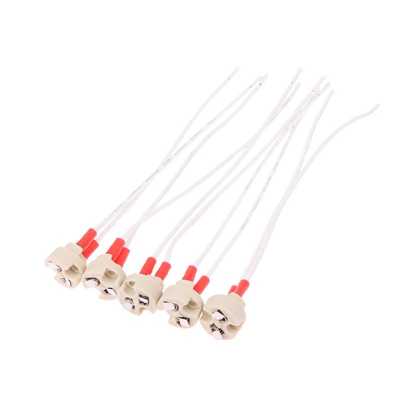 5 шт. Патрон для лампы GU5.3 MR16 G5.3 Улучшенный европейский цоколь лампы Круглая розетка 15 см Керамический патрон для светодиодной лампы