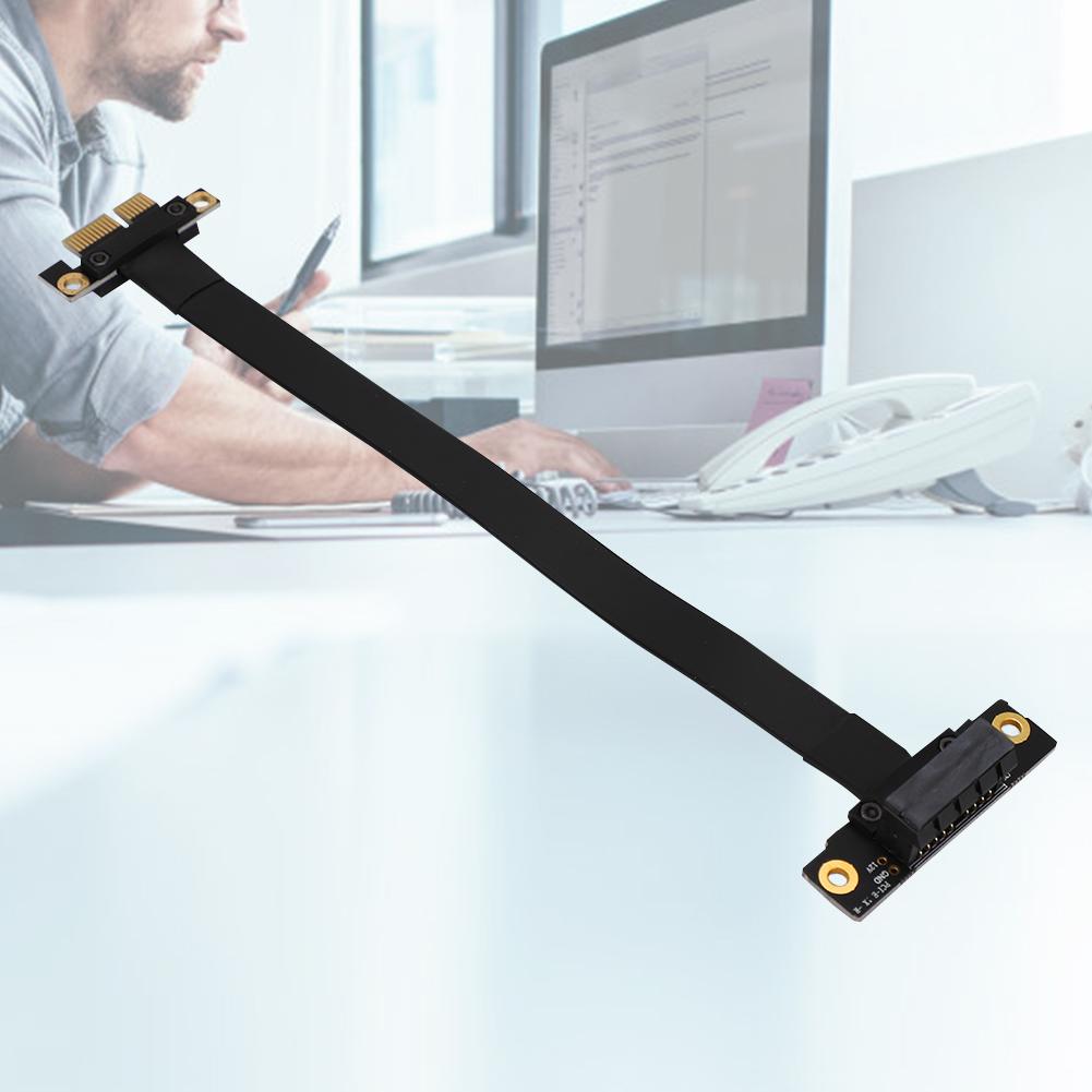 20 см PCI E 1X 90 градусов высокоскоростной удлинитель с золотым защитным покрытием пальцев